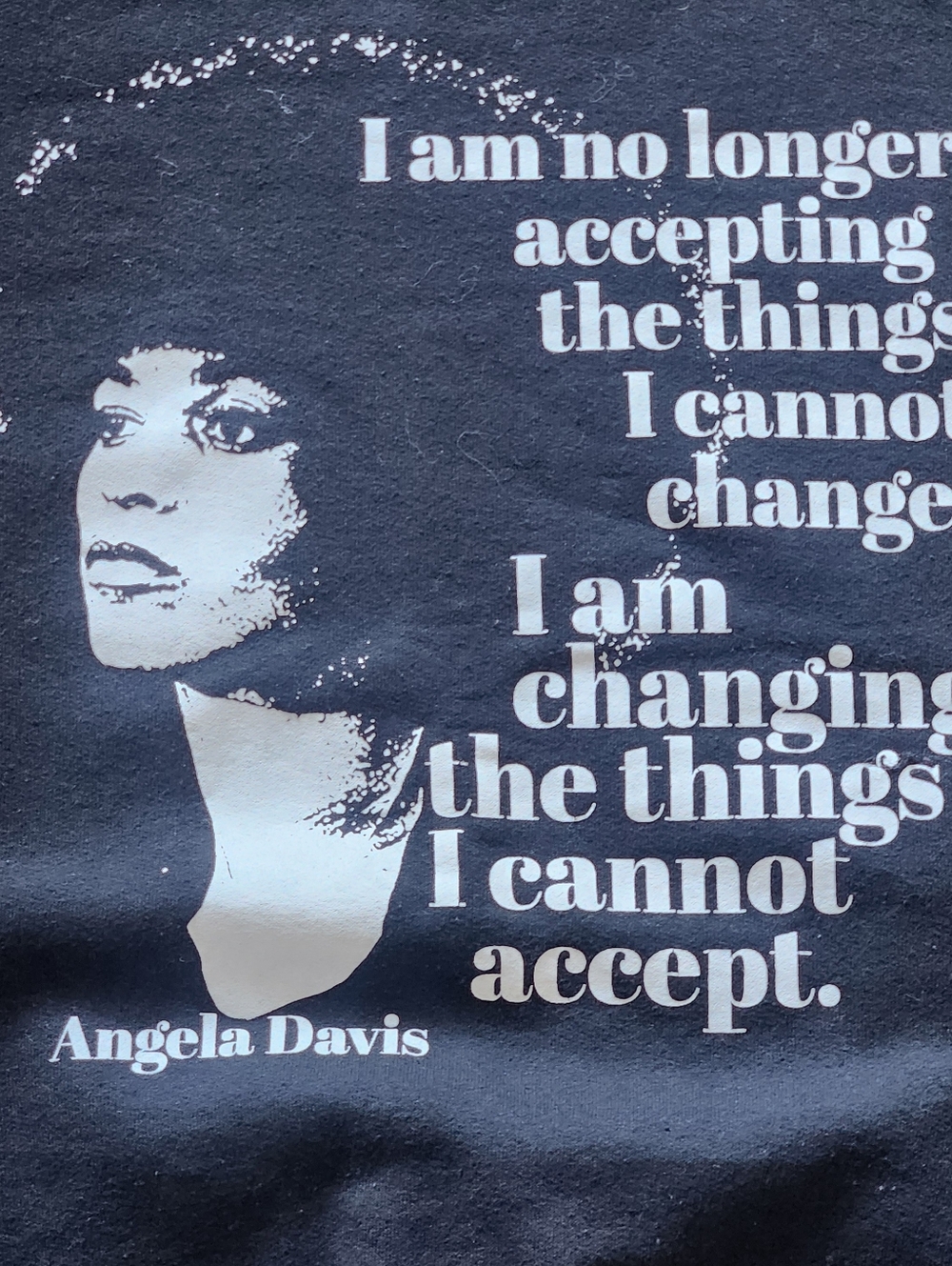 ANGELA DAVIS Women's Sweatshirt Small Black Crew Neck Social Change Vintage - Picture 2 of 8